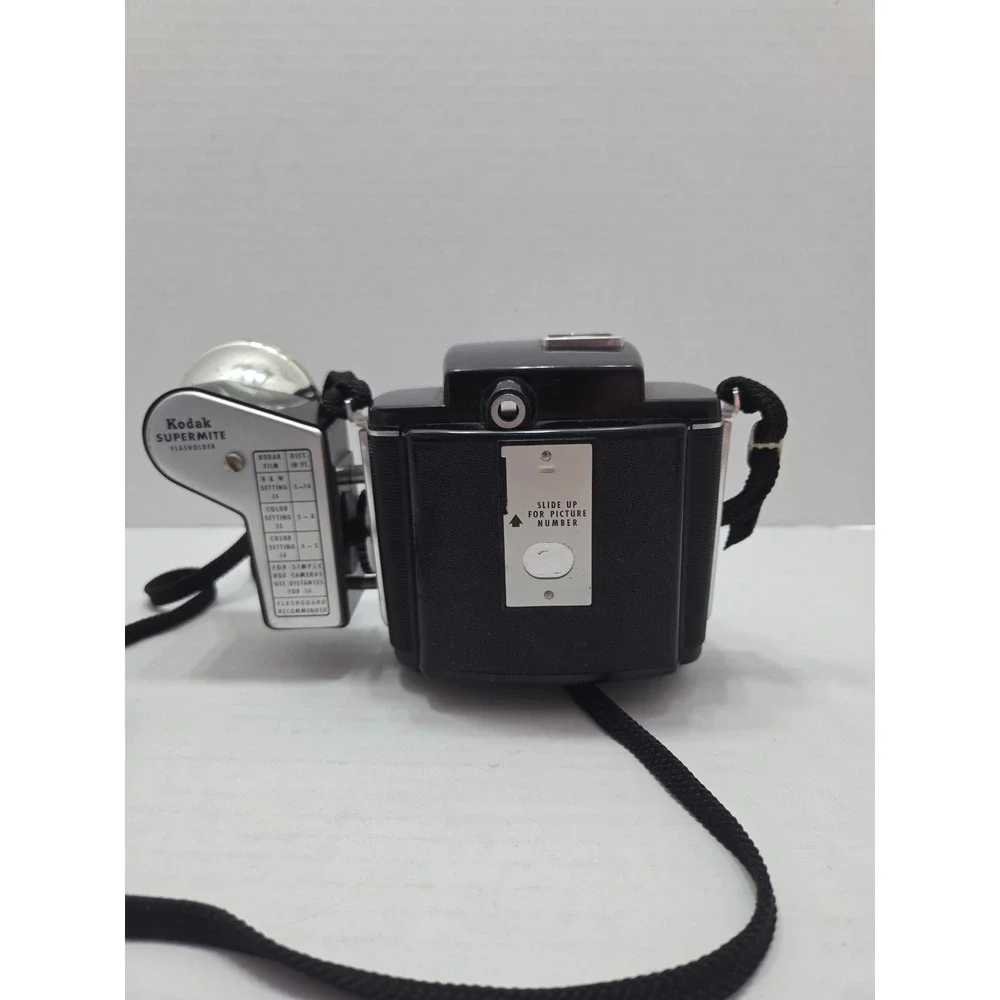 Vintage Kodak Brownie Twin 20 Camera with Supermite Flasholder Untested